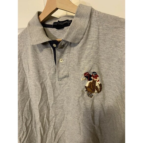 US Polo Assn Shirt Men's Sz XL Gray Big Pony - Picture 5 of 8